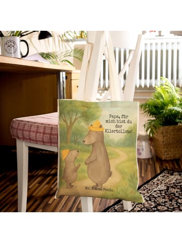 Mr. & Mrs. Panda Tasche Bären mit Hut Design mit Spruch in Weiß