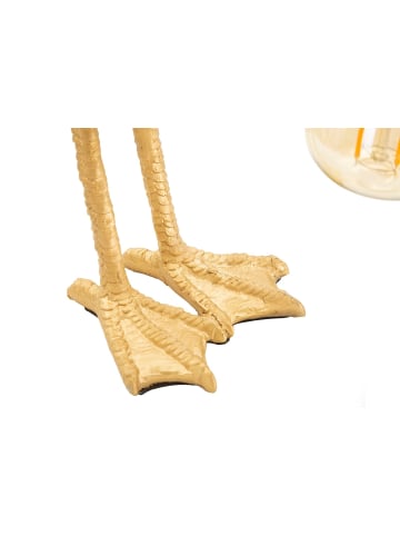 Mauro Ferretti Tischleuchte in Flamingoform aus goldfarbenem Kunstharz, 25 x 11,5 x 39,5 cm