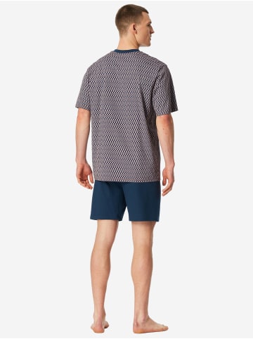 Schiesser Pyjama Comfort in rot, blau