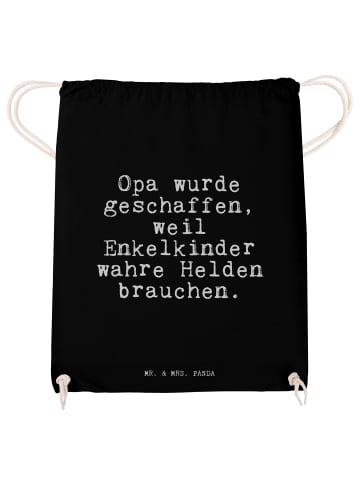 Mr. & Mrs. Panda Sportbeutel Opa wurde geschaffen, weil... mit S... in Schwarz