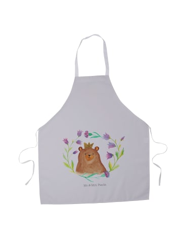 Mr. & Mrs. Panda Schürze Bär Königin ohne Spruch in Grau Pastell