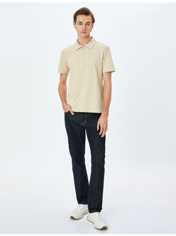 KOTON TSHIRT SS POLO in Beige
