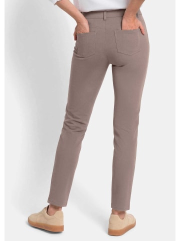 GOLDNER Lange Schlupfhose BELLA in taupe
