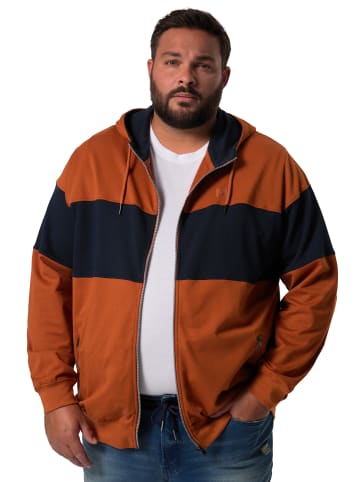 Men Plus Sweatjacke in sandelholz