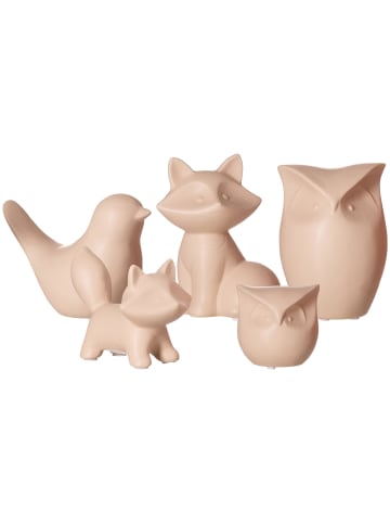 Ritzenhoff & Breker 5er Set Dekofiguren-Set Tiere Tiere creme in creme