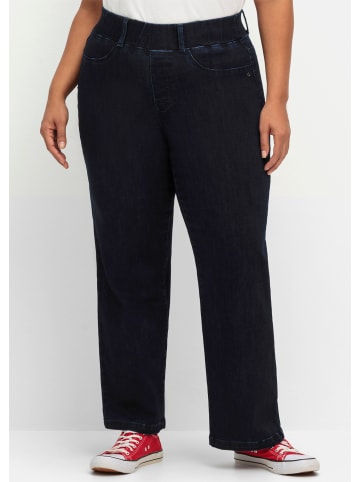 sheego Stretch-Jeans in dark blue denim
