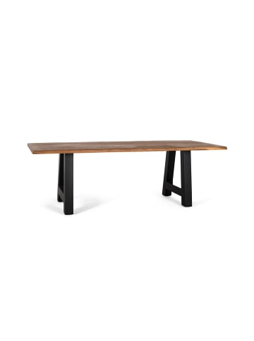 Giner y Colomer Esstisch aus Akazienholz und Metallbeinen 240 cm in Brown