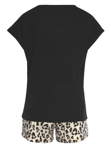 VIVANCE DREAMS Shorty in schwarz mit Animal-Print