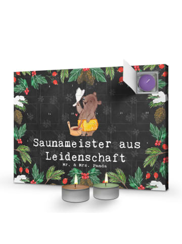 Mr. & Mrs. Panda Adventskalender Saunameister Leidenschaft mit S... in Kreidetafel