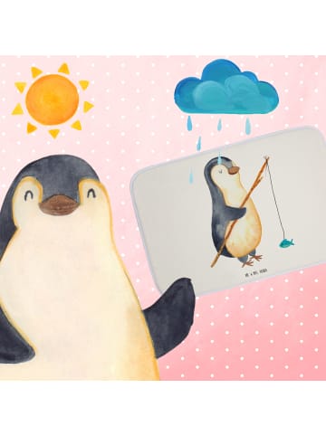 Mr. & Mrs. Panda Duschvorleger Pinguin Angler ohne Spruch in Weiß