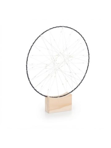 relaxdays LED Ring Deko in Silber - Ø 25 cm