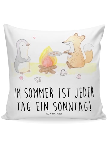 Mr. & Mrs. Panda kuschelkissen 40x40 Sommer Sonntag mit Spruch in Weiß