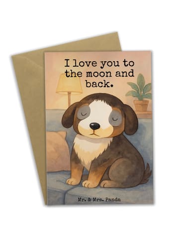 Mr. & Mrs. Panda abiturkarte Hund Entspannen Design mit Spruch in Weiß