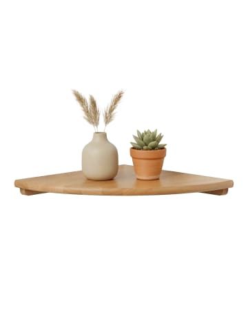 relaxdays Eckregal in Natur - (B)18 x (H)3 x (T)18 cm