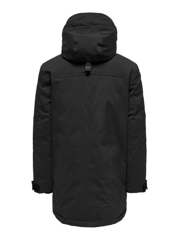 ONLY & SONS Langer Parka in Black