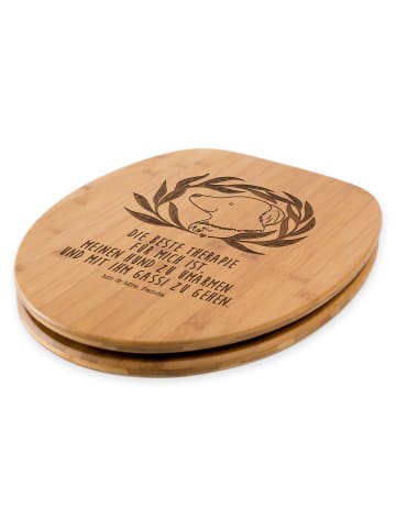 Mr. & Mrs. Panda Toilettendeckel Hund Blumen mit Spruch in Transparent