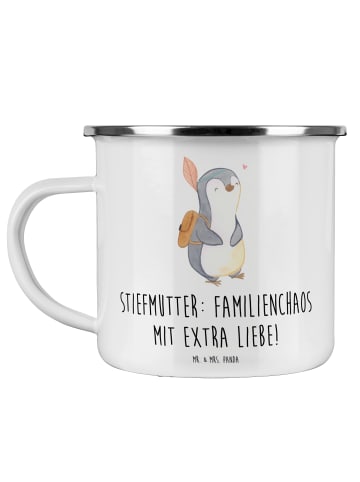 Mr. & Mrs. Panda metallbecher Stiefmutter Liebe mit Spruch in Weiß