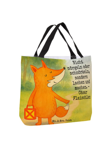 Mr. & Mrs. Panda Tote Bag Fuchs Laterne Design mit Spruch in Weiß