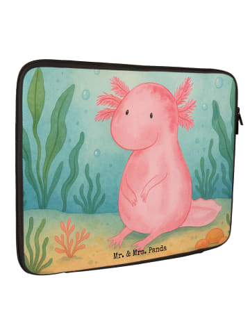 Mr. & Mrs. Panda Laptop Tasche Axolotl Niedlich Design ohne Spruch in Weiß