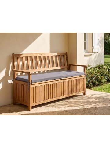 Beliani Gartenbank SOVANA in Braun/Grau - (W) 160 x (H) 91 x (L) 60 cm