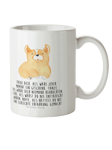 Mr. & Mrs. Panda Kindertasse Corgie mit Spruch in Weiß