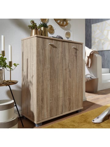 FineBuy Schuhschrank in Grau / Spanplatte / 60x35x90