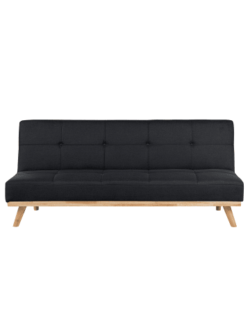 Beliani 3-Sitzer Sofa FROYA in Schwarz/Braun - (W) 183 x (H) 80 x (L) 80 cm
