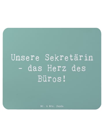 Mr. & Mrs. Panda Mousepad Spruch Sekretärin Herz mit Spruch in Meeresbrise