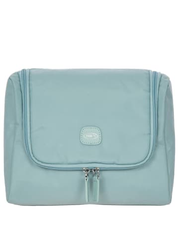 BRIC`s Positano - Kulturbeutel zum Aufhängen 27 cm (emerald green) in light blue