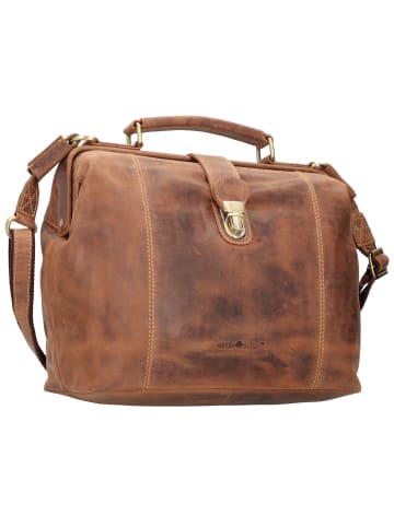 Greenburry Vintage Handtasche Leder 32 cm in brown