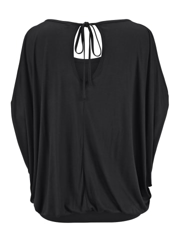 LASCANA Strandshirt in schwarz