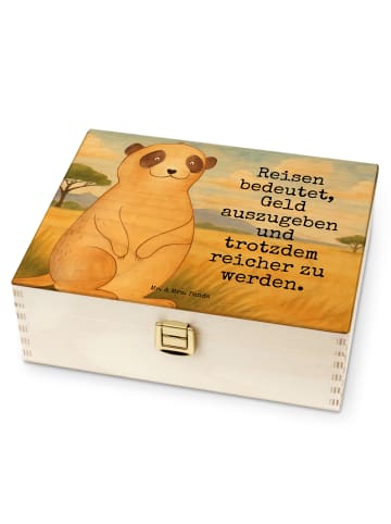 Mr. & Mrs. Panda Teebox Erdmännchen Design mit Spruch in Weiß