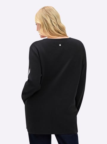 sheego Pullover in schwarz-ecru