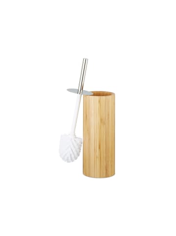 relaxdays WC-Bürstenhalter in Natur - (H)37,5 x Ø 10,5 cm