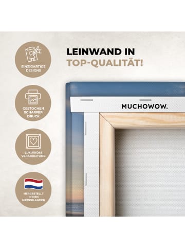 MuchoWow Leinwand bilder Sonnenuntergang Strand (BxH)