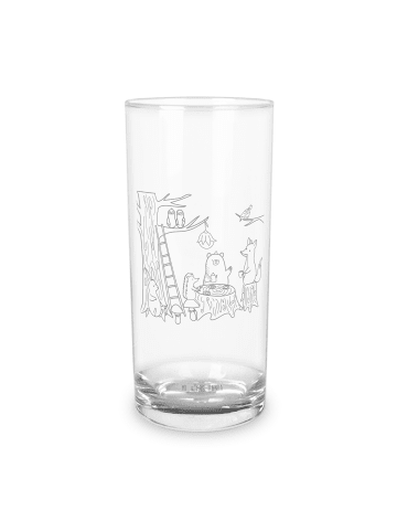 Mr. & Mrs. Panda Wasserglas Waldtiere Picknick ohne Spruch in Transparent