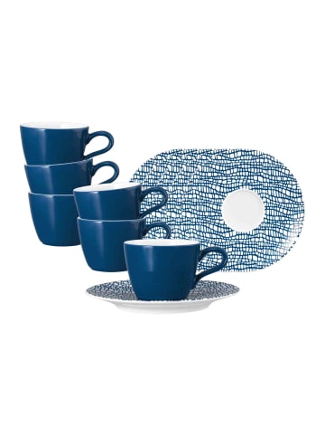 Seltmann Weiden 6er Set Espressotassen mit Untertassen Life Fashion in 90 ml in Classic Blue