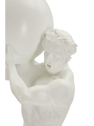 Mauro Ferretti Mann aus weißem Kunstharz, 18 x 12,5 x 50 cm