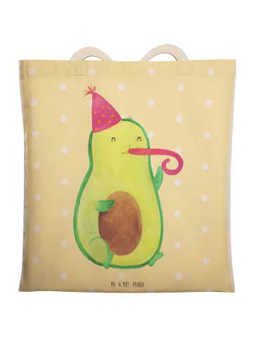 Mr. & Mrs. Panda Tote Bag Avocado Feier ohne Spruch in Gelb Pastell