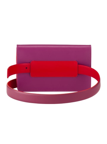 DuDu Umhängetasche Leder 19 cm in fuchsia