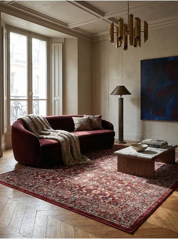KADIMA DESIGN Hochflor-Teppich Kuschelig GLAZERT Weich Berber Wohnzimmer in Rot