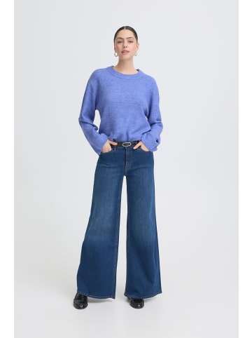 ICHI Strickpullover langarm IHBALING Loose fit in Nebulas Blue Melange