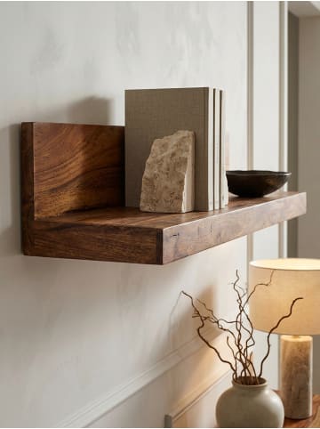 KADIMA DESIGN Wandregal Massivholz | Flexibel, Pflegeleicht, Verschiedene Größen in Braun