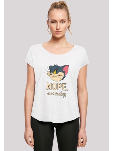 F4NT4STIC Long Cut T-Shirt Tom and Jerry TV Serie Nope Not Today in weiß