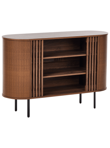 Beliani Sideboard TAROON in Braun/Schwarz - (W) 120 x (H) 80 x (L) 40 cm