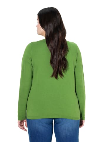 Ulla Popken Strickjacke in moosgrün