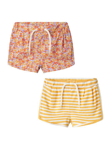 name it Shorts 2er-Set verstellbarer Bund Seitentaschen in Senfgelb