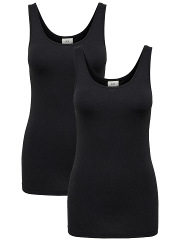 JACQUELINE de YONG Tank Top 2-er Stück Pack Ärmelloses Basic Shirt Set JDYAVA in Schwarz-2