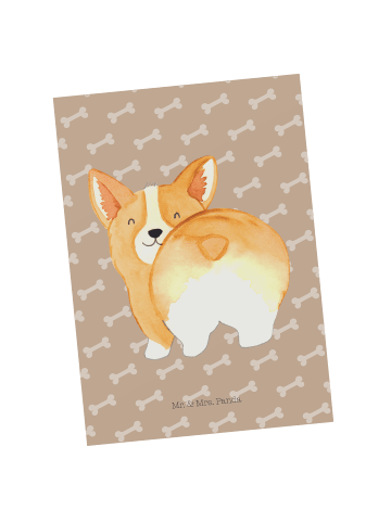 Mr. & Mrs. Panda Grußkarte Corgi Po ohne Spruch in Hundeglück