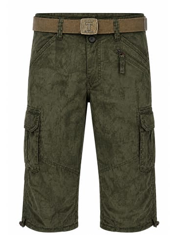 Timezone Wadenlange Cargo Shorts Gürtel Reißverschluss in Grün-2